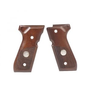 E00649 GRIP SET 92, 96 WALNUT WITH MEDALLION