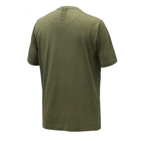 TS871T1557072A BERETTA LOGO T SHIRT DARK OLIVE Back