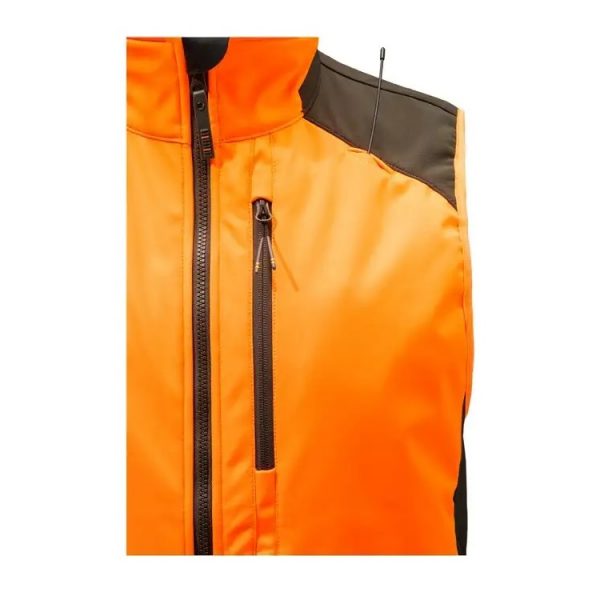 GU804T2114049W BUTTE SOFTSHELL VEST ORANGE&BROWNBARK Close Front