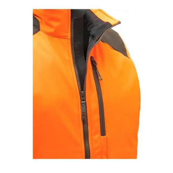 GU804T2114049W BUTTE SOFTSHELL VEST ORANGE&BROWNBARK Close Zipper